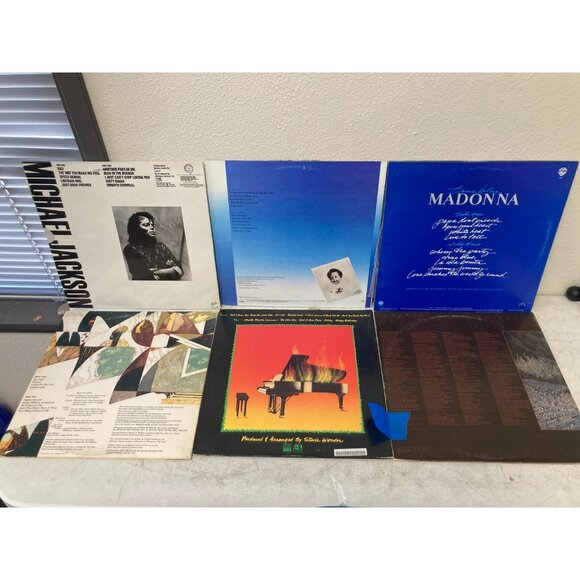 6Pcs Vinyl Records Whitney Houston, Bad by Michael Jackson, Madonna, Stevie Wand - Picture 8 of 14